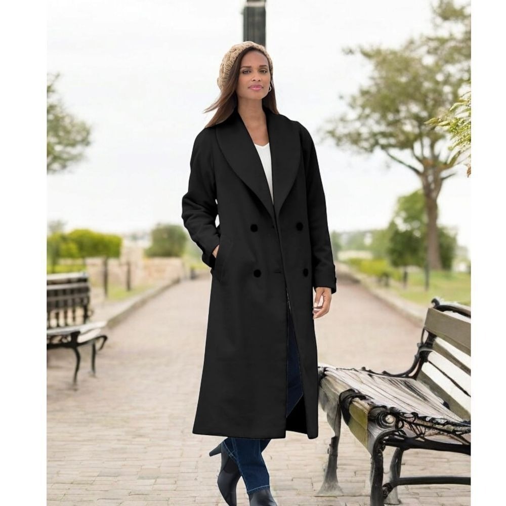 Harve Benard Women's Black Long Coat